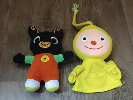 2x plyšáci/plyšové hračky bing a maňásek františek, 