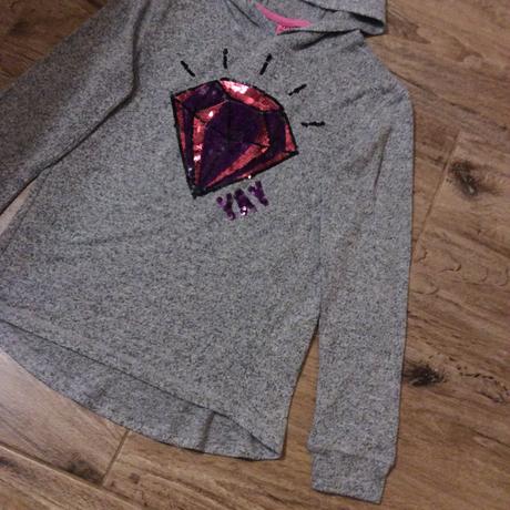 Tenčí mikina/tričko s drahokamem, 146