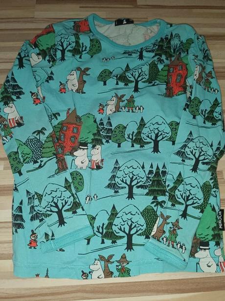 Modré tričko s mimiky, moomin 122 lindex, lindex,122
