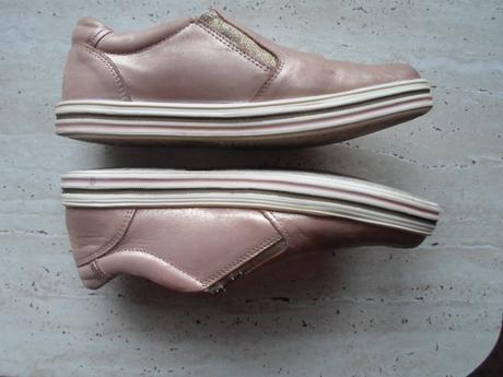 Růžové zlaté boty polobotky kožené, lasocki,36