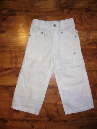 Nové letní lněné kalhoty noppies 92, 92