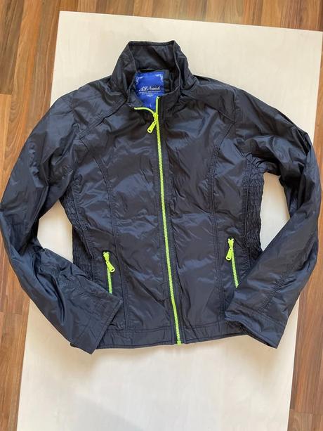 Černá bunda/šustka s neon zipy, vel m/l, al nivick, m