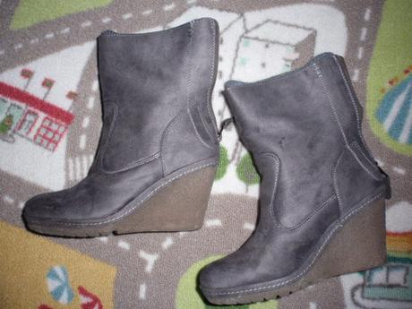 Boty-kozačky semišové šedé reno, young spirit,39