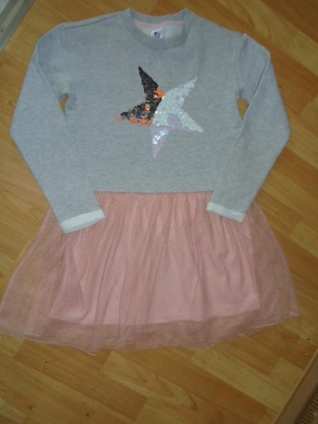 Šaty flitry tutu sukně vel 146/152, c&a,146