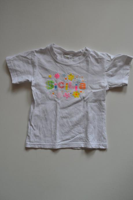 2 bavlněná trička s nápisem, 98