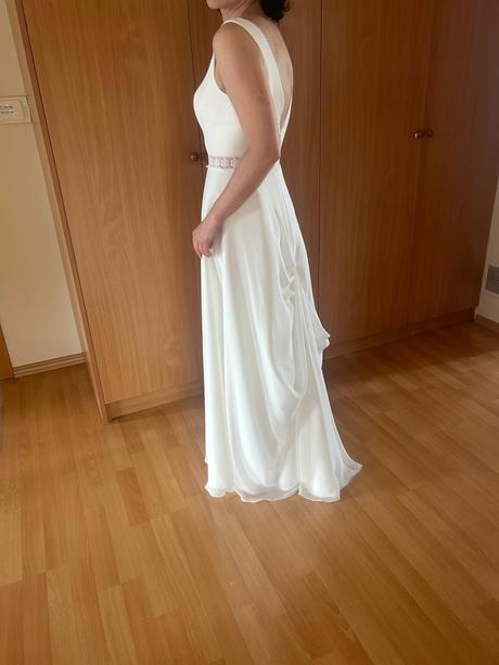 Svadobne saty ivory, velkost s vyska 159cm, 158