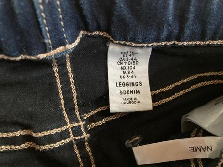 Džínové leginy, h&m,104