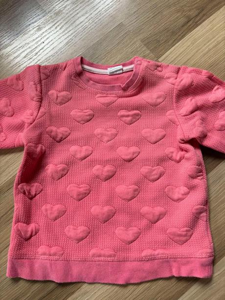 Srdíčková mikina, h&m,80