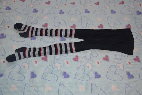 Punčošky punčocháče punčochy pruhované, f&f,104