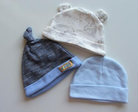 C838 dvouvrstvé chlapecké čepičky vel. 62, tu,62