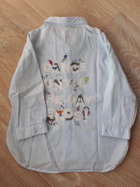 Světle modrá dívčí košile zara, vel. 110, zara,110