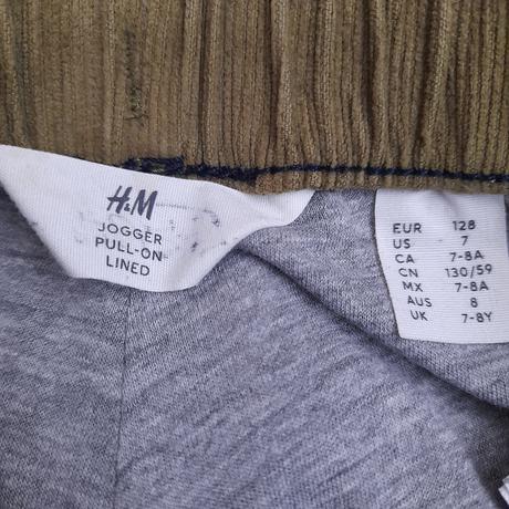 Zateplené manšestrové kalhoty, vel. 128, zn. h&m, h&m,128