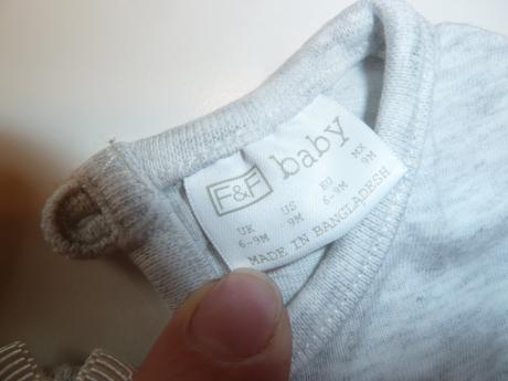 Šedé triko s dlouhým rukávem, f&f,74