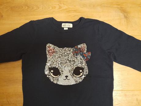 Svetr s flitry, h&m, vel 122/128, h&m,122