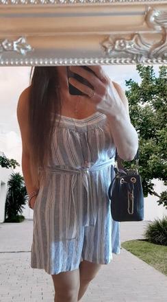 F&f lněný overal s kapsami a páskem, f&f,40