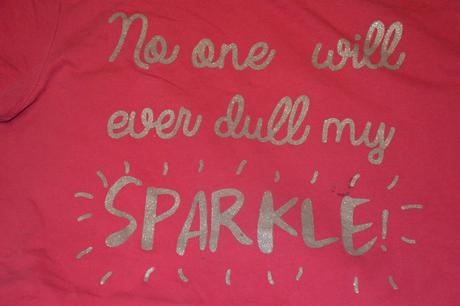 152 158 164 bavlněné tričko s třpytivým potiskem, f&f,158