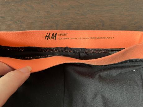 Funkční 3/4 legíny h&m 98/104, h&m,98