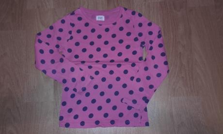 Ružové bodkované tričko, f&f,110