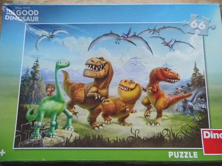 Puzzle dinosauři 66ks, 