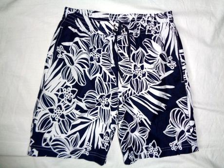 Luxus bílomodré hawai kraťasy alias plavky 134/140, 134 / 140