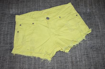 Žluté džínové kraťasy yfk, velikost 158, kik,158