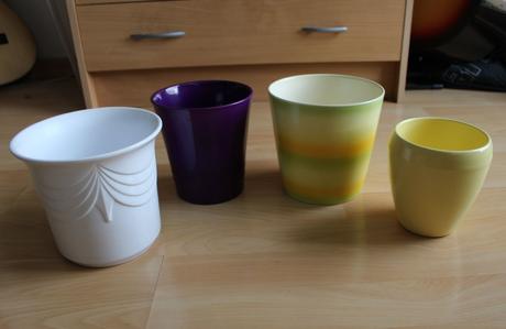 4x keramický obal na květináč,