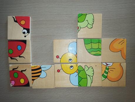 Dřevěné minipuzzle plus náhradní dílky, 