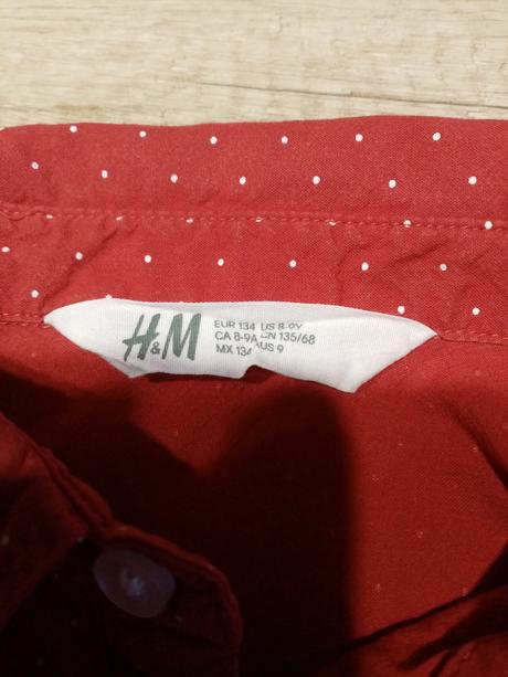 Červená košile hm vel. 122, h&m,122
