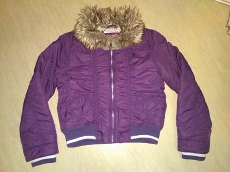 Fialová bunda here&there 134, c&a,134