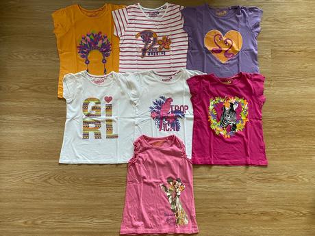 Dívčí trika s kr. rukávem - lupilu, vel. 110/116, lupilu,110