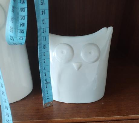 Dekorativní sovičky šedá a bílá, 