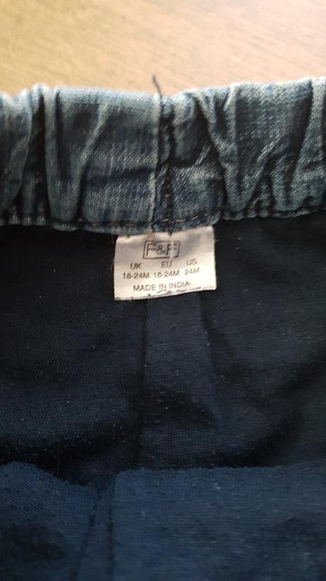 Dětské džíny značky f&f, velikost 18-24měsíců, f&f,92