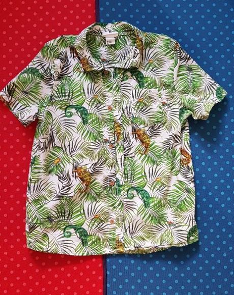 Bavlněná košile s ještěry, vel. 140, h&m,140