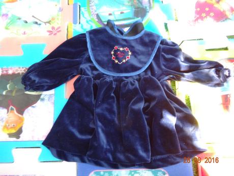 Modré šaty srdce vel. 68 - 74, mothercare,68