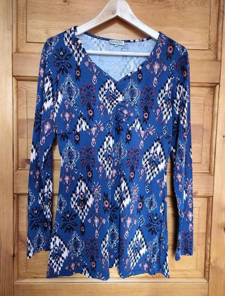 Vzorovaná tunika s dlouhým rukávem vel. 36 / s, s