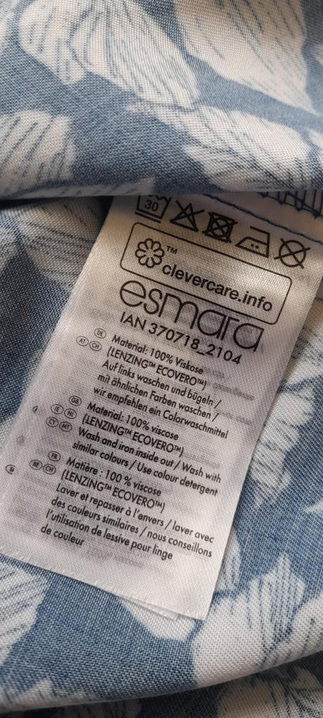 Esmara blůzové květované šaty z viskózy, esmara,40