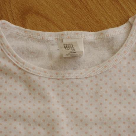 Bile tricko s dlouhym rukavem s puntiky  98/104, palomino,98