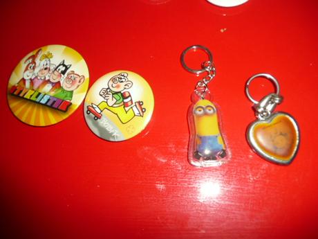 Placky kolečko čtyřlístek přívěsek na klíče mimoň,