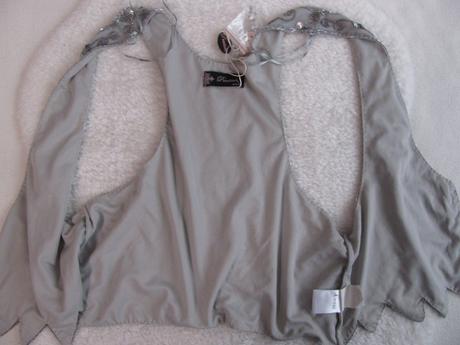 Dámská společenská šedá vesta, s