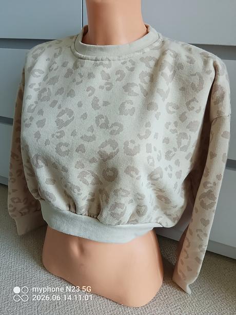 Crop top mikina zn."happy by kik" vel."134-140", kik,134