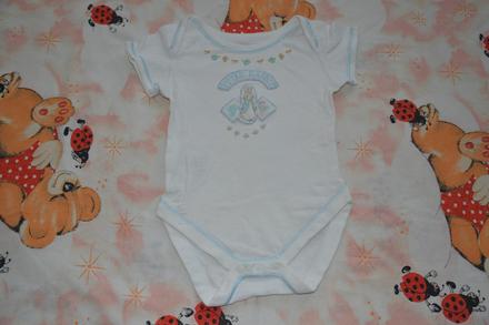 Bavlněné body s aplikací zajíčka, marks & spencer,74