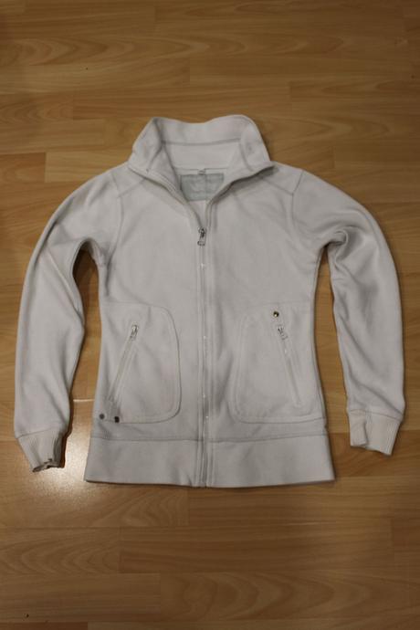 Bílá dívčí fleecová mikina, caa, vel. xs, c&a,xs