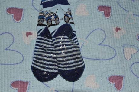 Modré teplé ponožky s protiskluzem, sterntaler,22