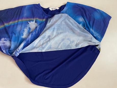 Top s jednorožci a duhou, vel 146/152, 10-13 let,, h&m,152