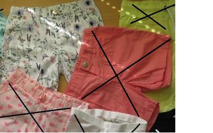 Kraťasy bílé s lučními květy, h&m,110