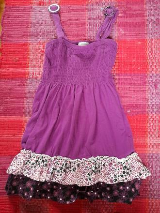 Tunika/šaty na holčičku fialovo vínové, 128