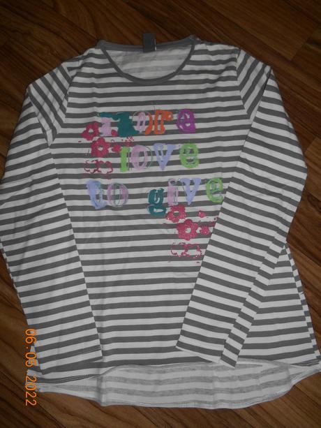 Dívčí triko - dl. rukáv, zara,140