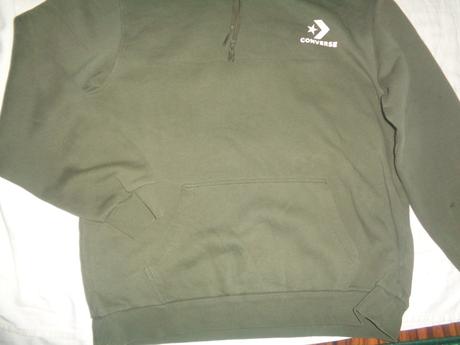 Bavlněná khaki mikina converse, converse,xl