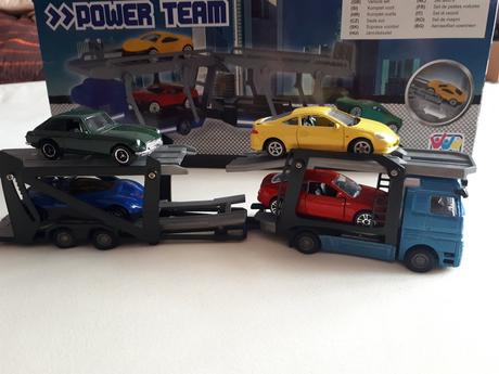 Twm 5dílný autopřepravník power team 35 cm modrý,