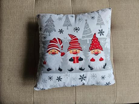 Vánoční polštář polštářek 38x38 cm skřítci červený, šířka (cm): 35,délka (cm): 40